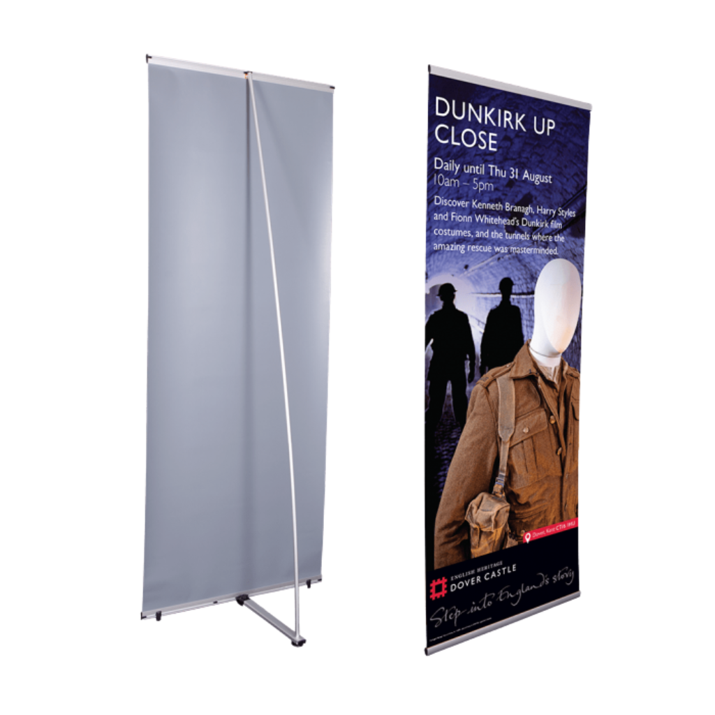 Custom Aluminium L banner stands for Promotions