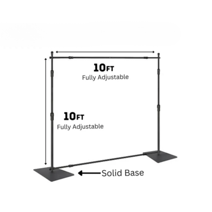 Custom adjustable backdrop stand