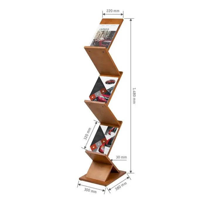 Custom Zig Zag Brochure Stands for Display