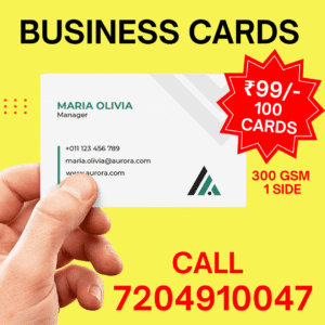 Business cards start at just ₹99 for 100 custom cards