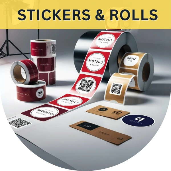 Waterproof sticker roll printing Bangalore — Printigly