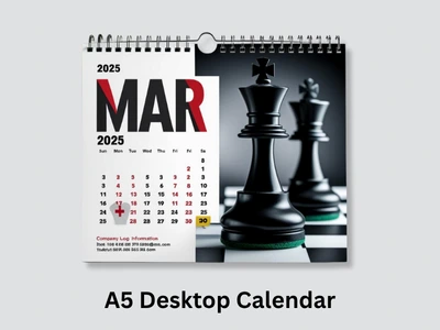 A5 Desktop Calendar
