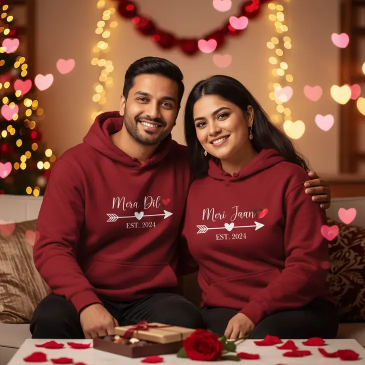 Custom Couples Hoodies Printigly