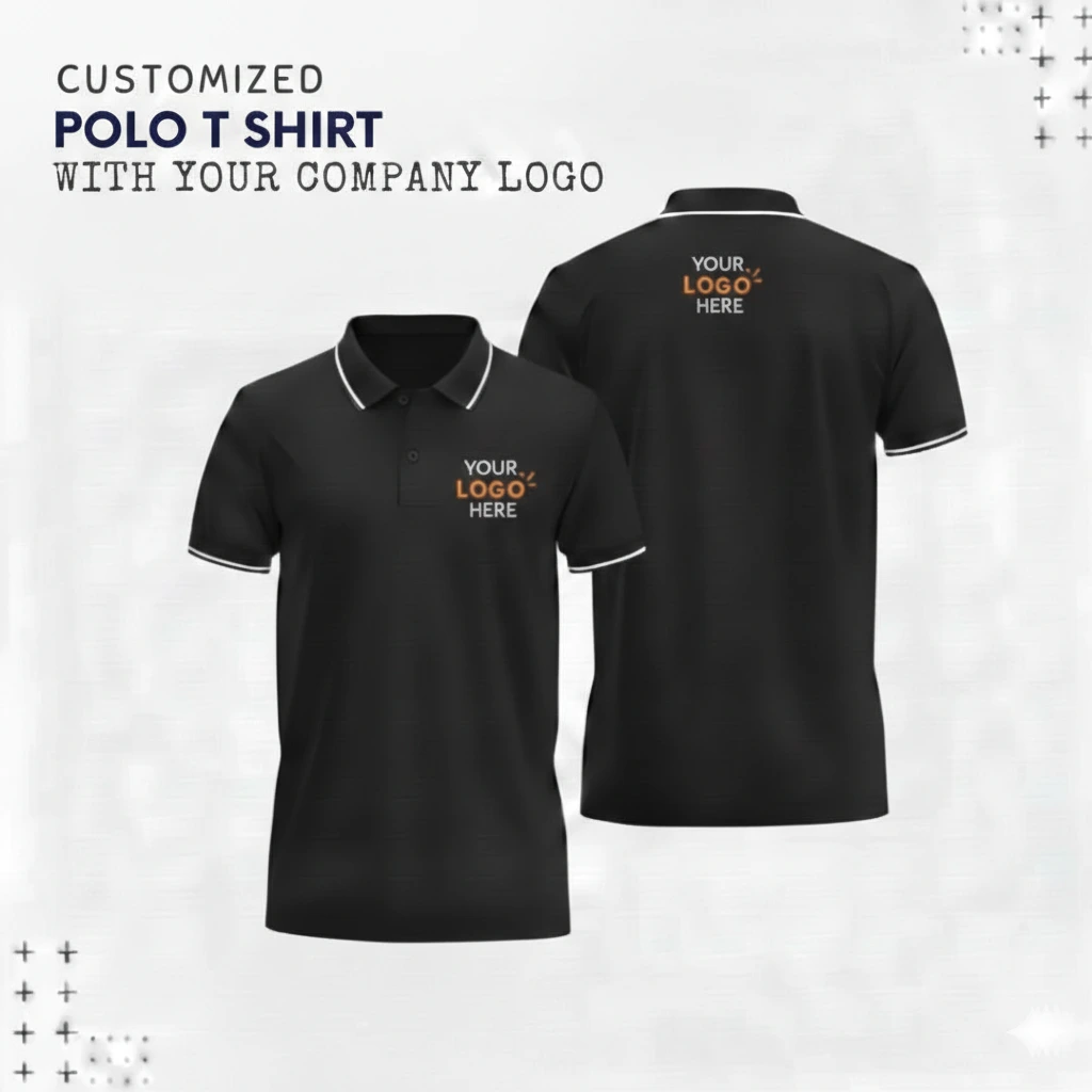 Custom Organic Polo T-Shirt with Tipping