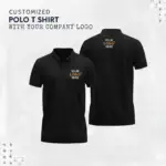 Custom Polo T-Shirts – AeroPiq Nano Poly-Black