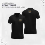 Custom Polo T-Shirts – Plain Organic Cotton-Black