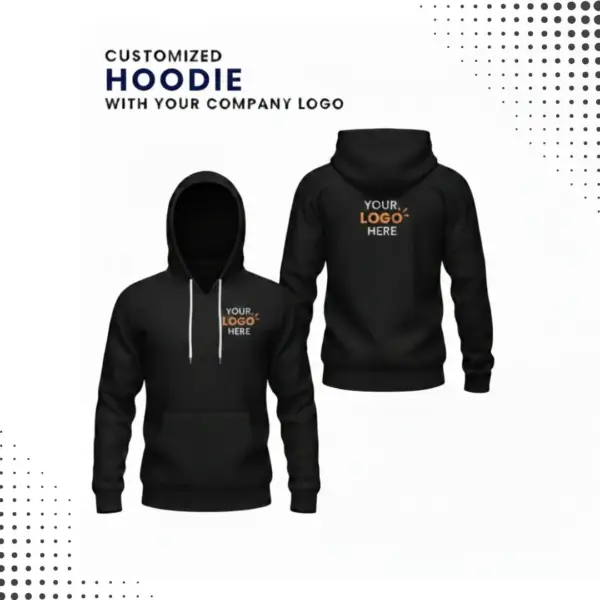 Custom UrbanHood Premium Without Zip Hoodie-Black