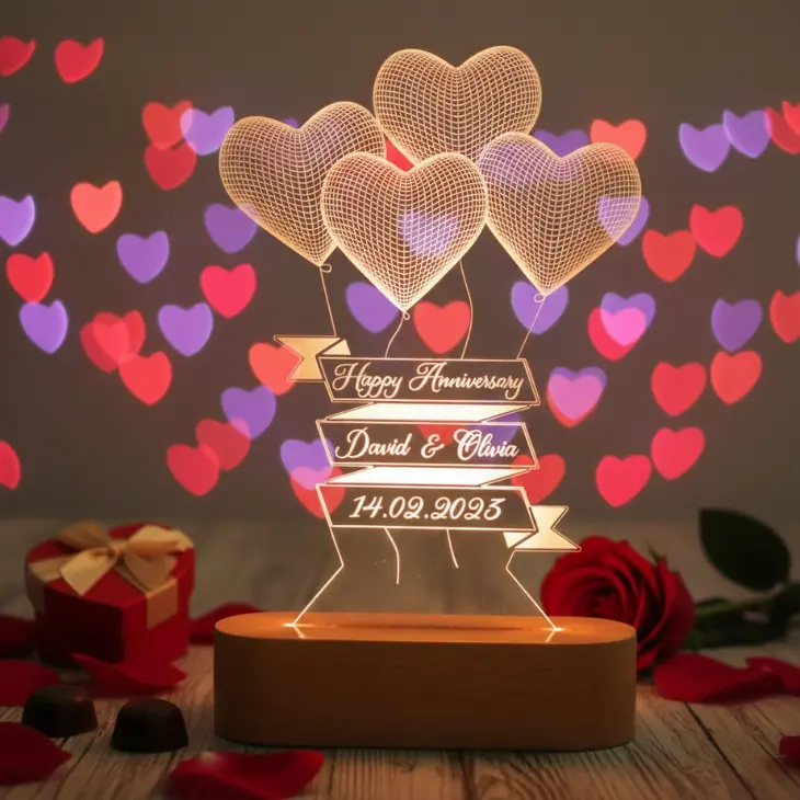 Personalized 3D Illusion Led Lamp printigly