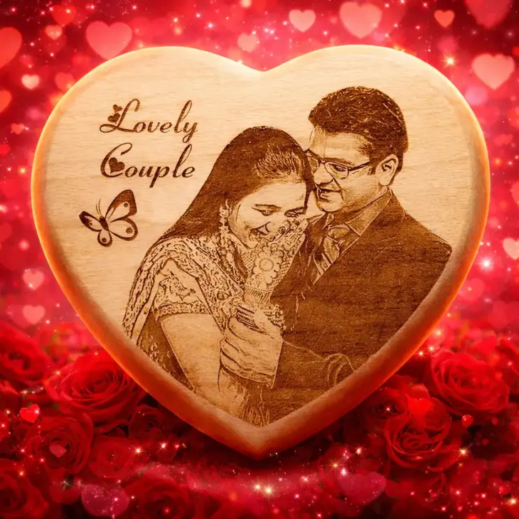 Printigly Wooden Engraved Photo Frame