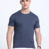 Printingly-Navy-Melange_neck_T-Shirt
