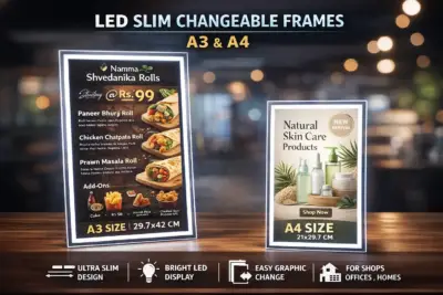 Ultra Slim LED Light Frames A3 & A4 | Changeable Display – Printigly