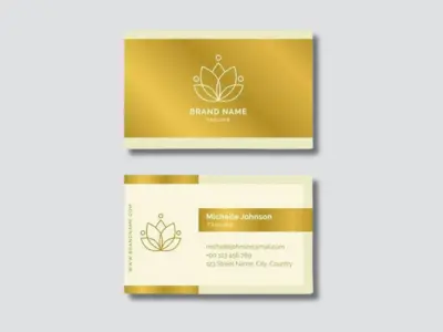 Gold Metallic Visiting Cards