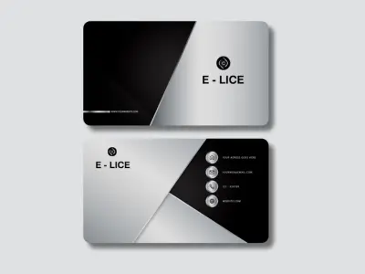 Silver Metallic Visiting Cards