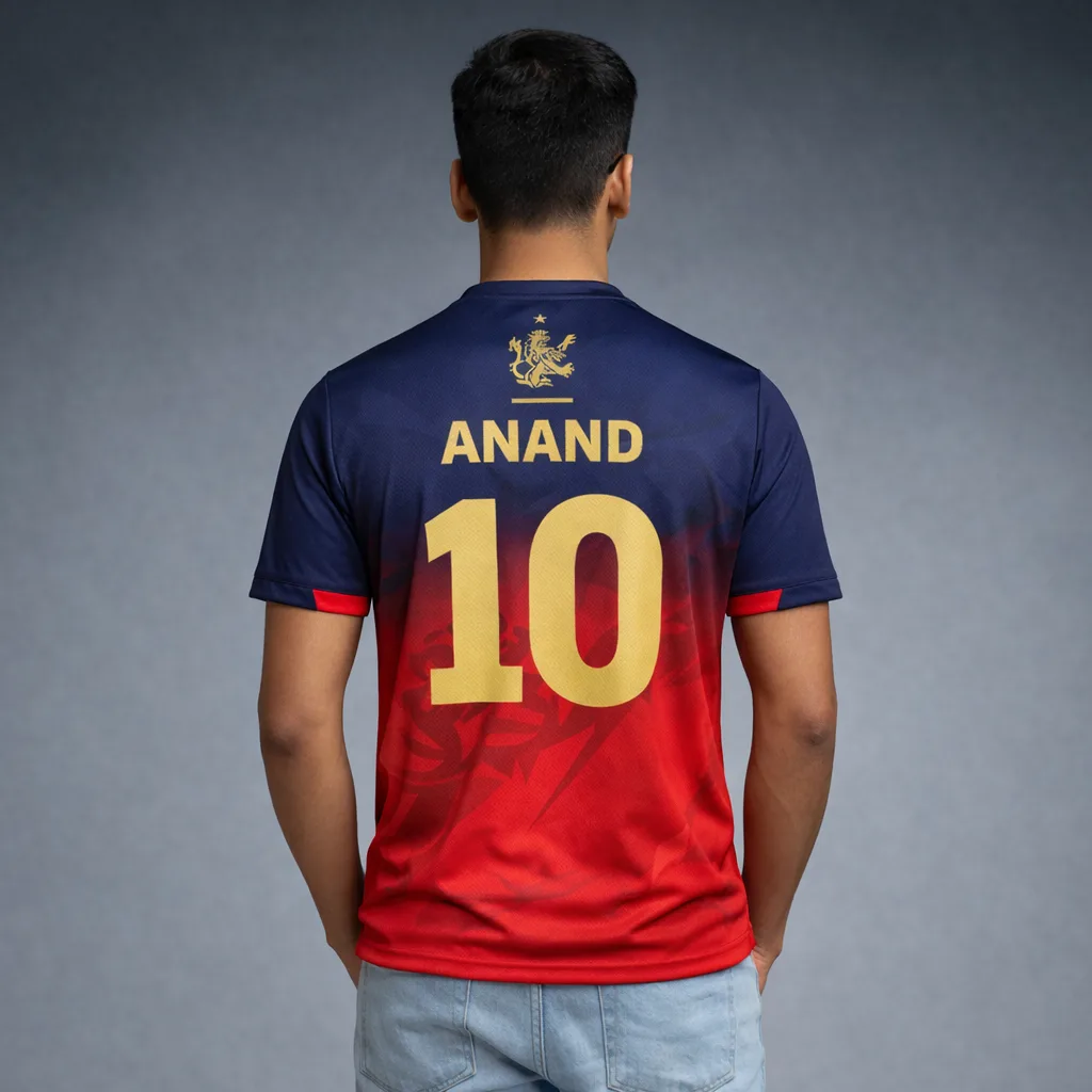 Custom RCB Jersey 2026 with Name & Number
