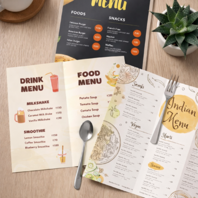Custom Menu Cards