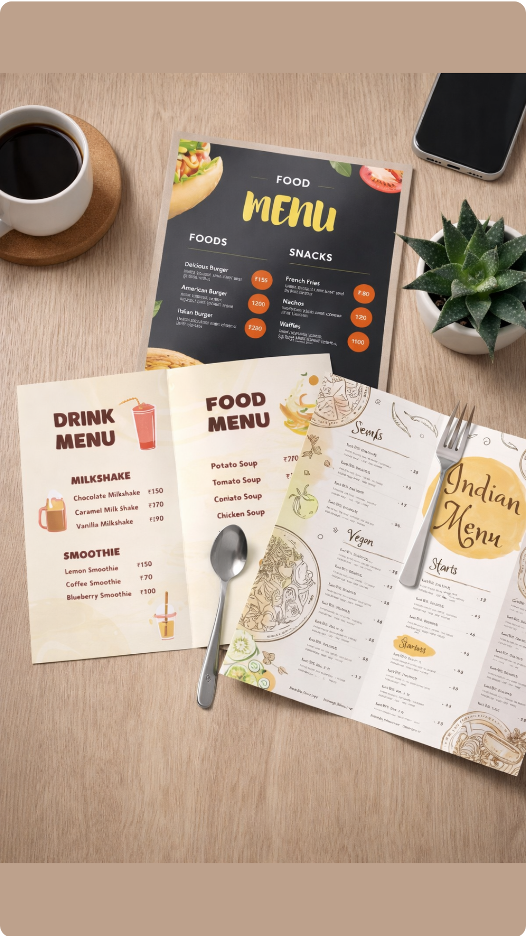 MENEオーダーページ Menu Card Printing Bangalore from Rs.99/100 | Printigly