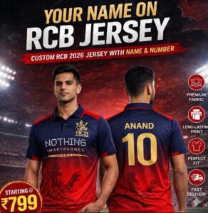 Custom RCB Jersey 2026 with Name & Number