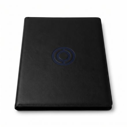 Leatherette Padfolios branded with company logo — corporate gifting Bangalore