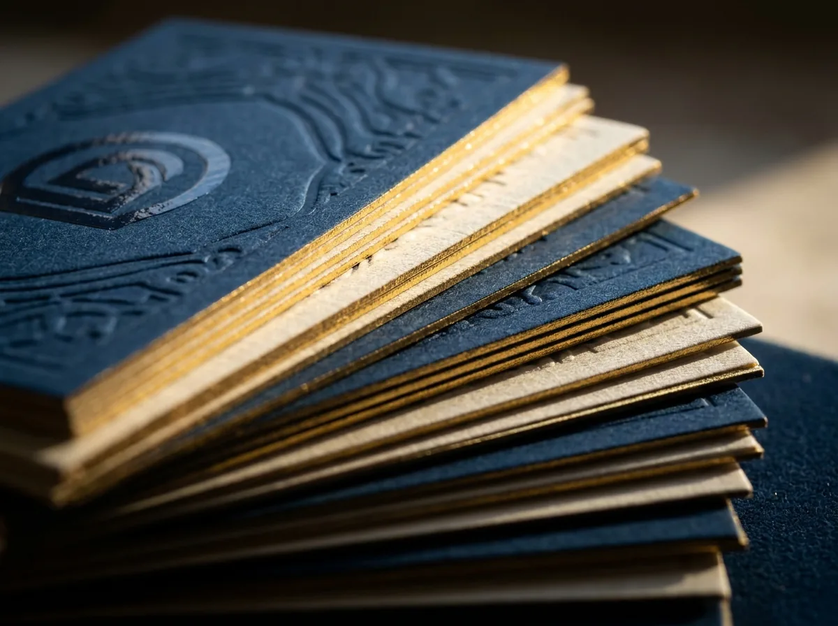 Premium business card printing in Bangalore - spot UV, gold foil and textured finishes | Printigly